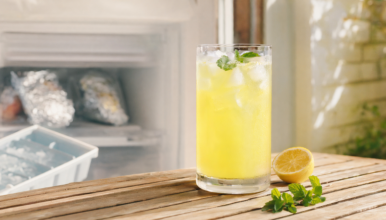 lemonade glass ice cubes freezer odor off taste