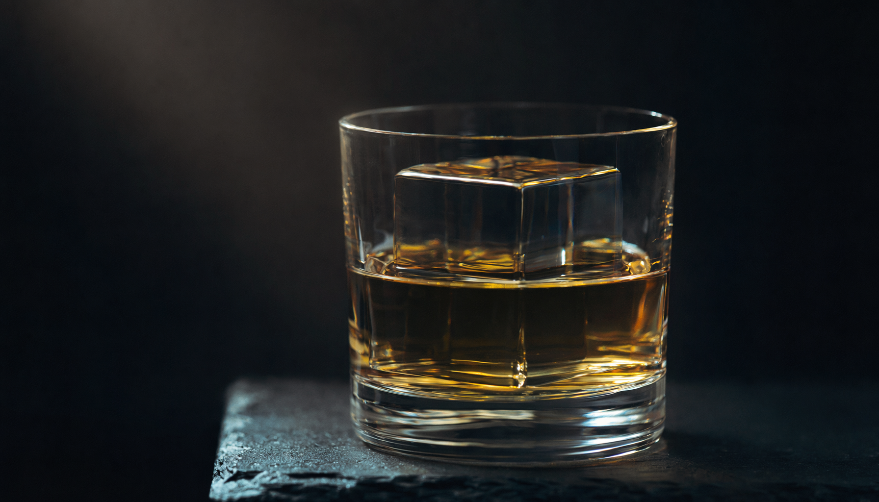 transparent ice cube whiskey rocks glass clarity