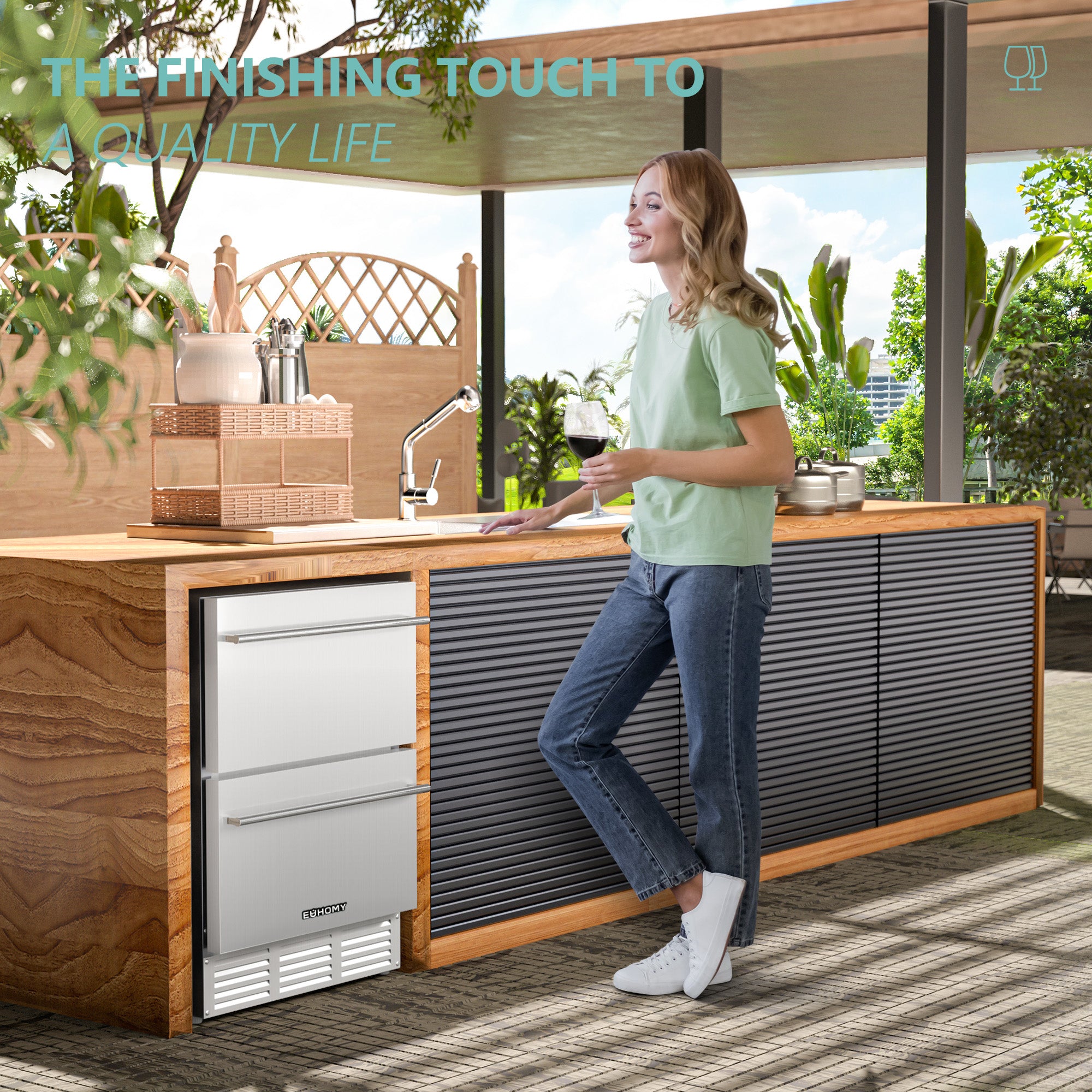 Euhomy Pulse Dual 150 Beverage Refrigerator