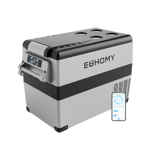 Euhomy Rover H1 portable car refrigerator with APP control, gray and black