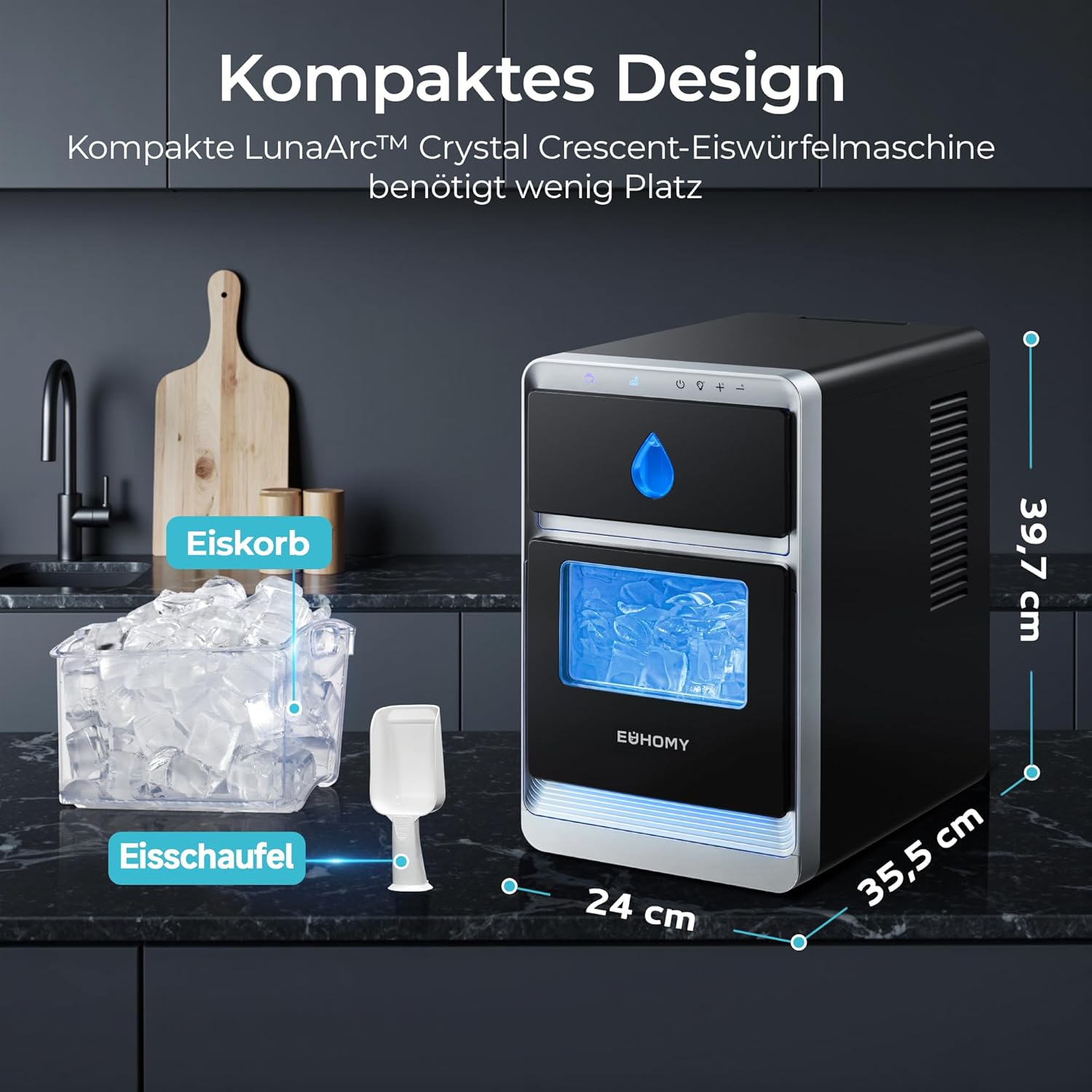 Euhomy Luna Arc Crescent Ice Maker EU-Version