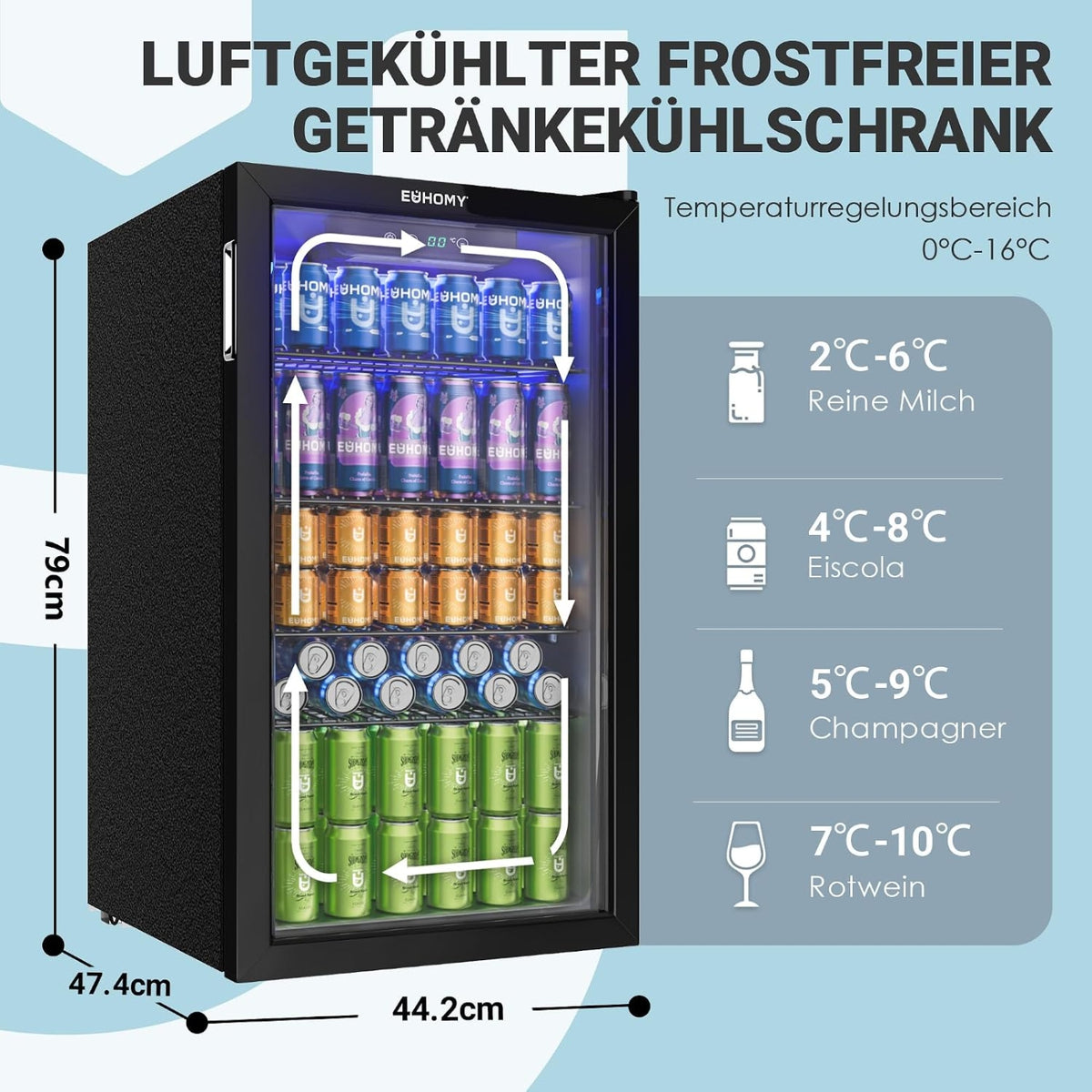 Euhomy Fizz 110 90L Getränkekühlschrank
