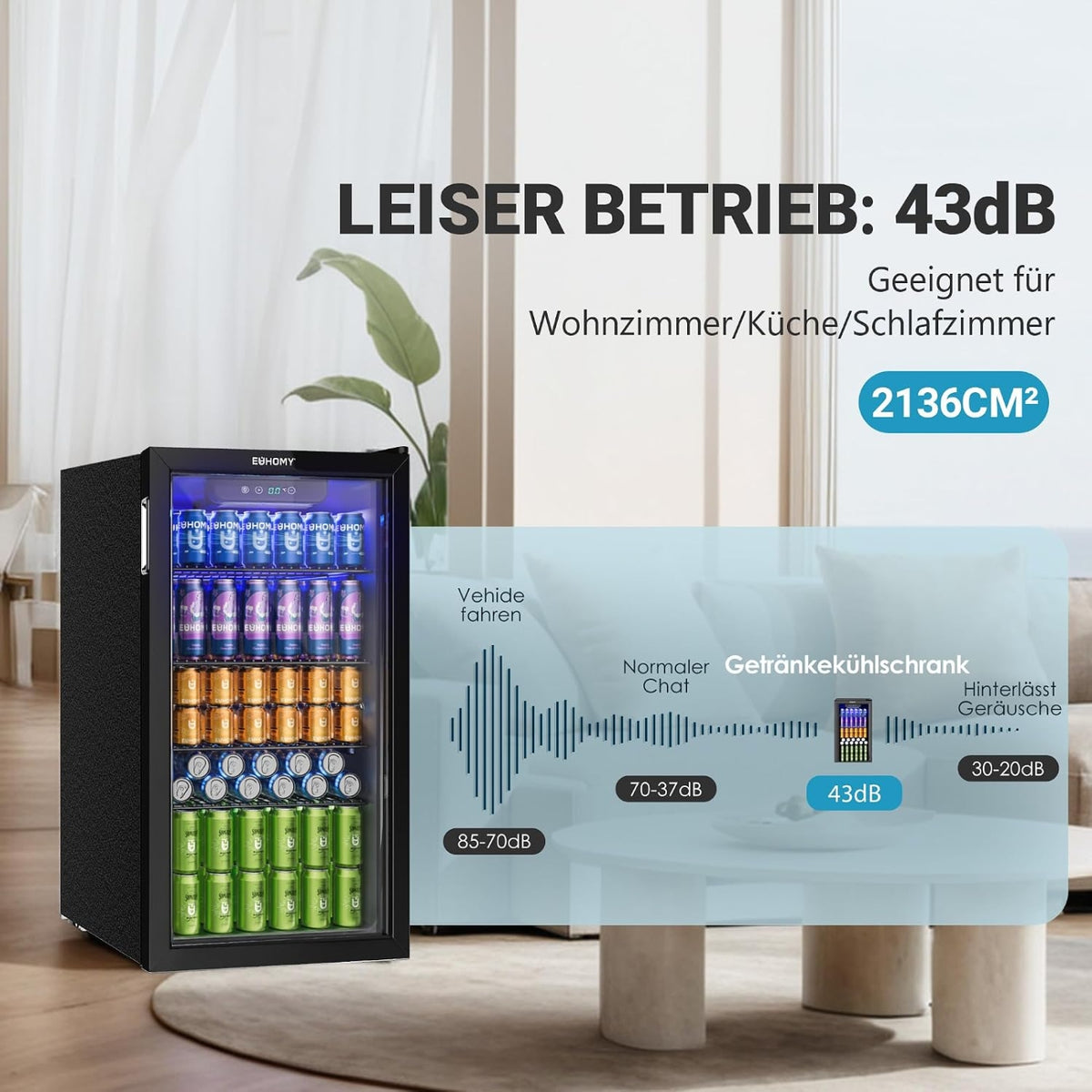 Euhomy Fizz 110 90L Getränkekühlschrank