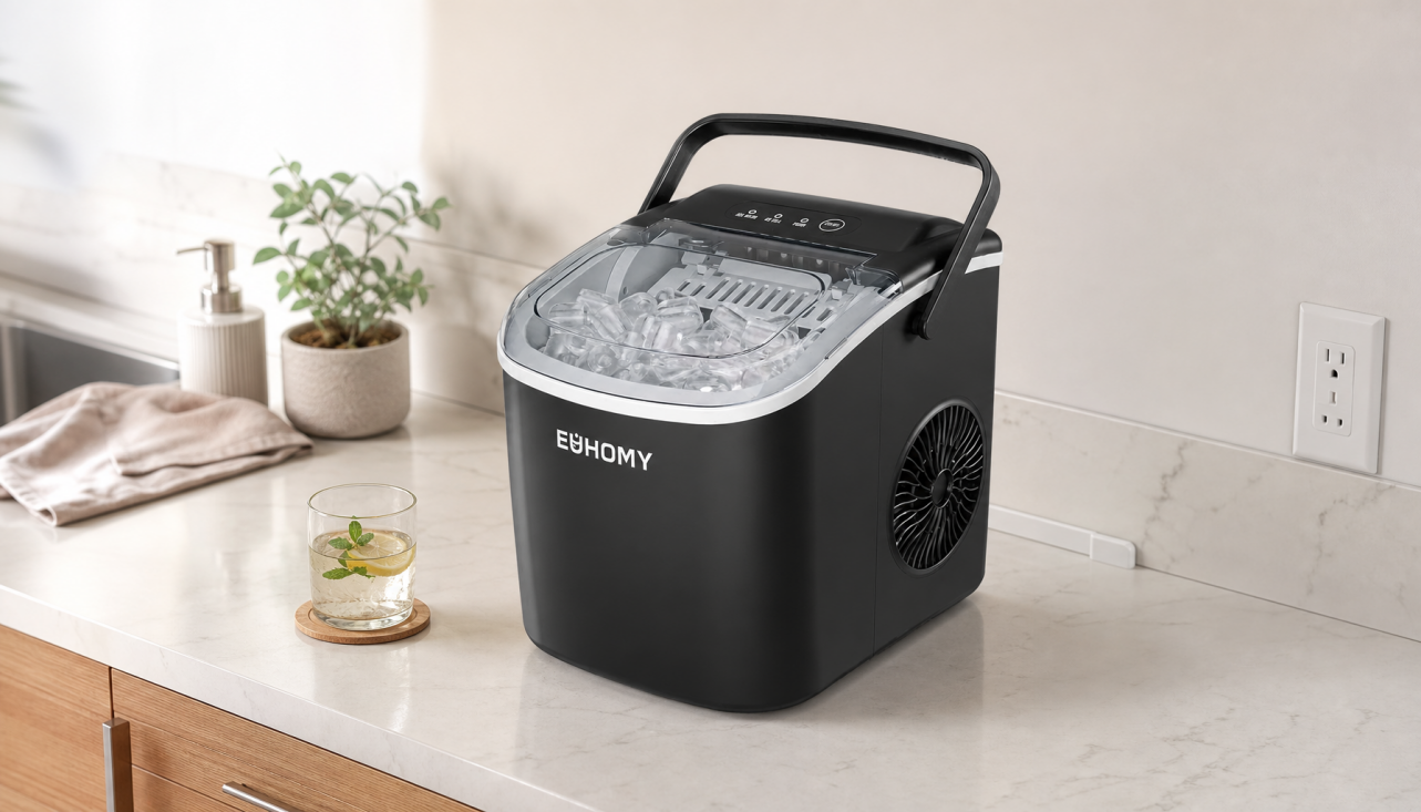 hide countertop ice maker cords without drilling