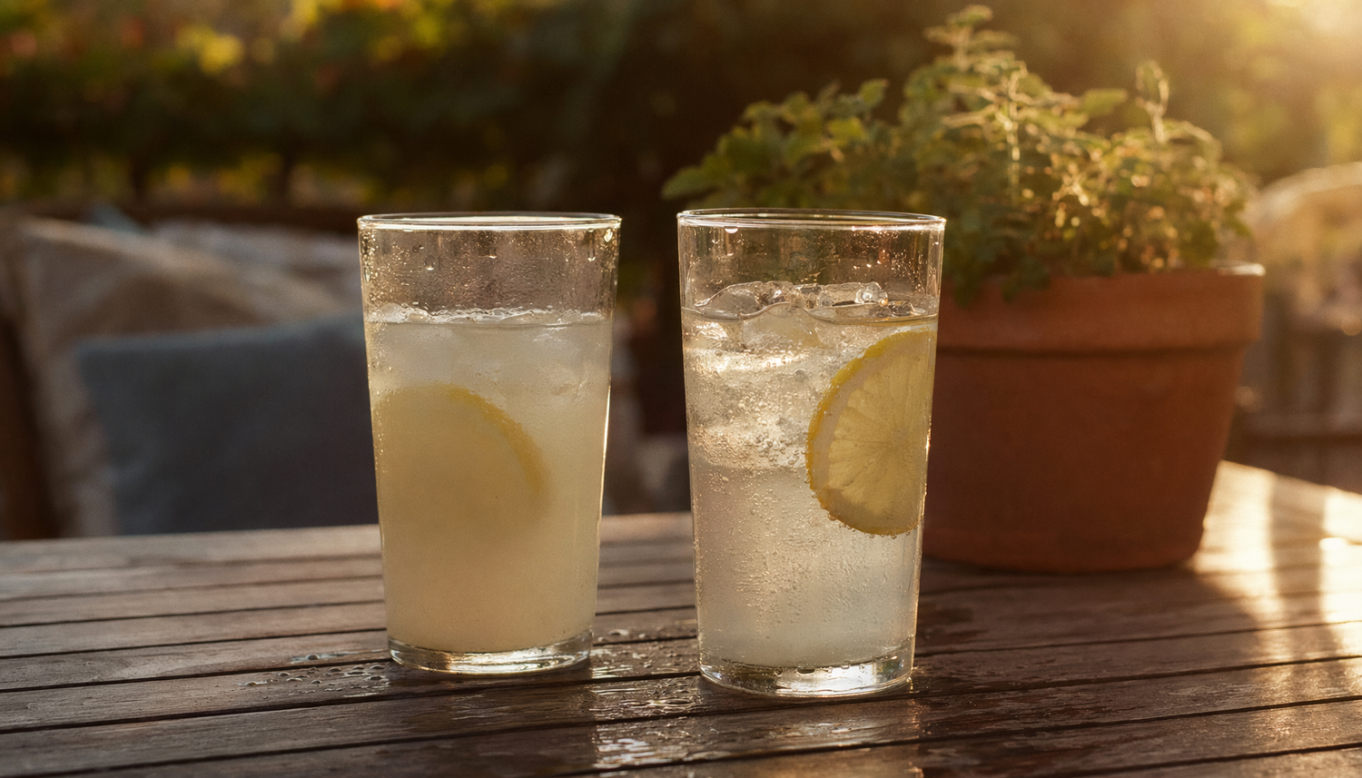 patio summer drinks ice quality off taste comparison