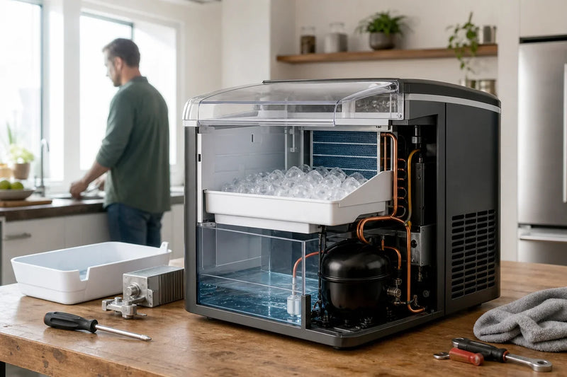 Der Kühlschrank-Eisspender oder die Eismaschine funktioniert nicht mehr – Wie man eine Diagnose stellt