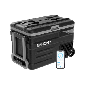 Euhomy Rover W3 portable car refrigerator with smart app control, handle and wheels
