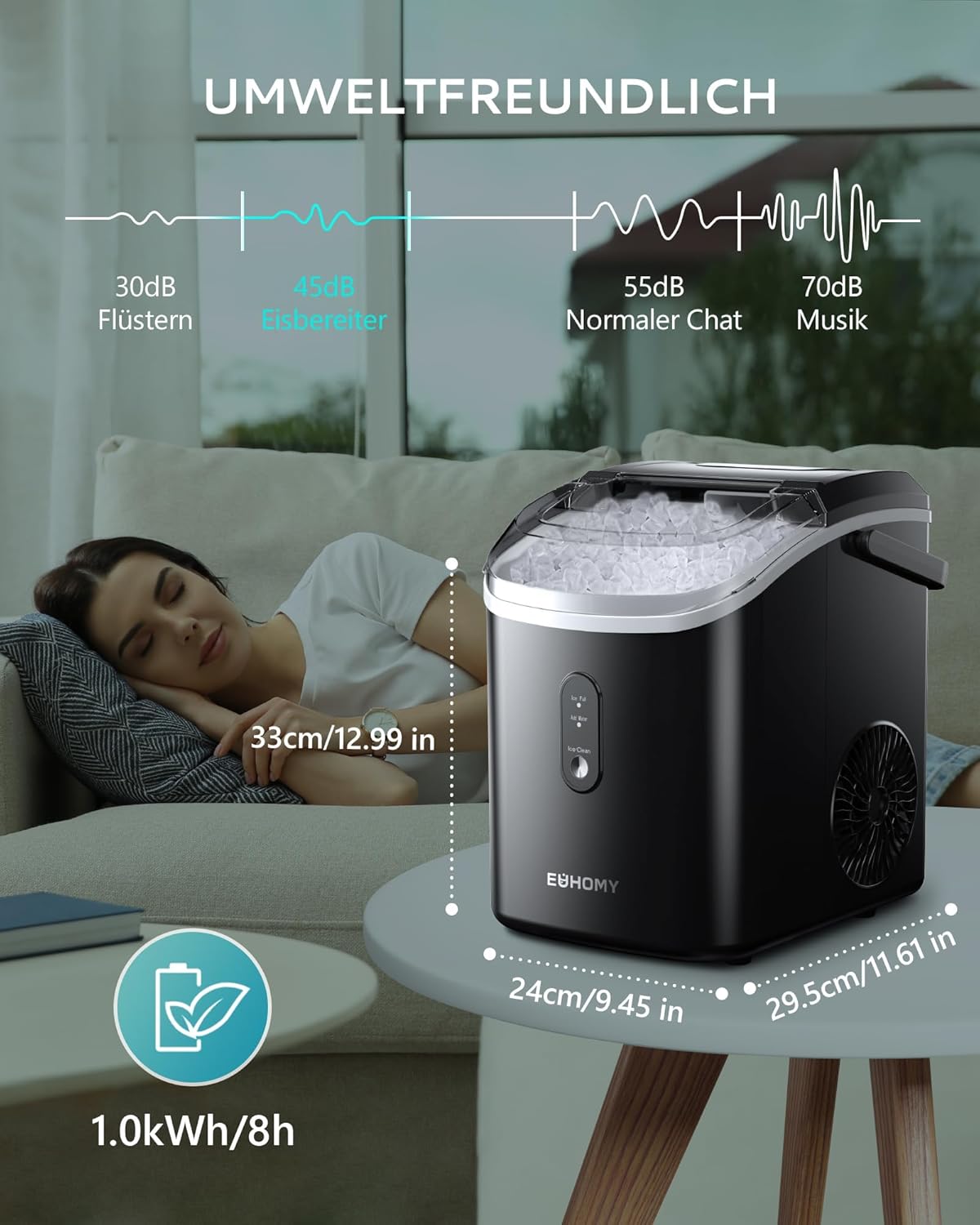 Euhomy Pearl H1 Nugget Ice Maker EU-Version