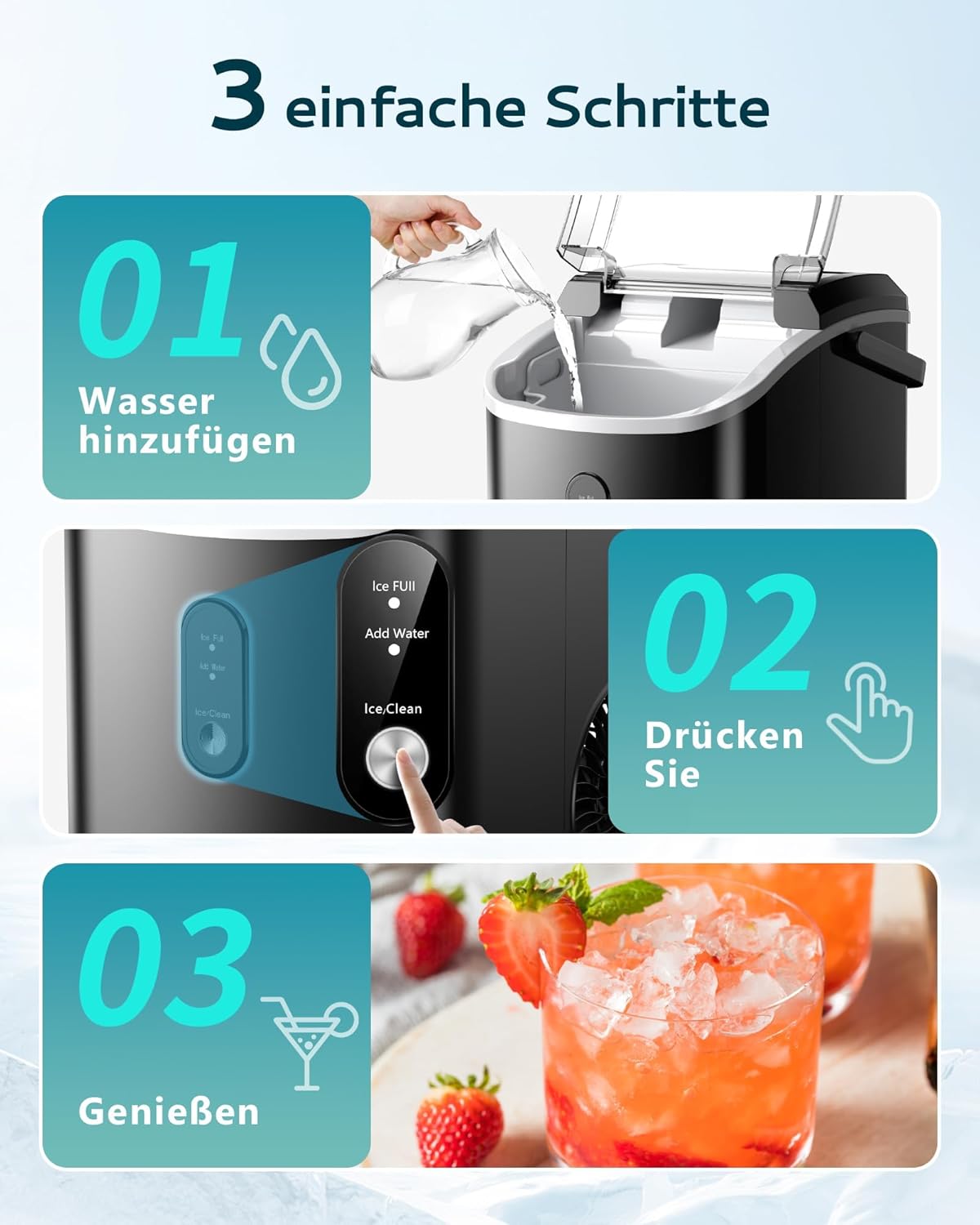 Euhomy Pearl H1 Nugget Ice Maker EU-Version