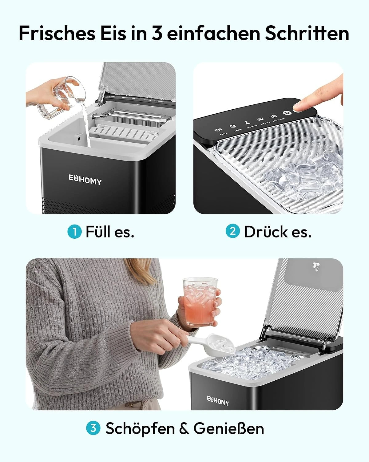 Euhomy Dart U1 Lite Bullet Ice Maker EU-Version