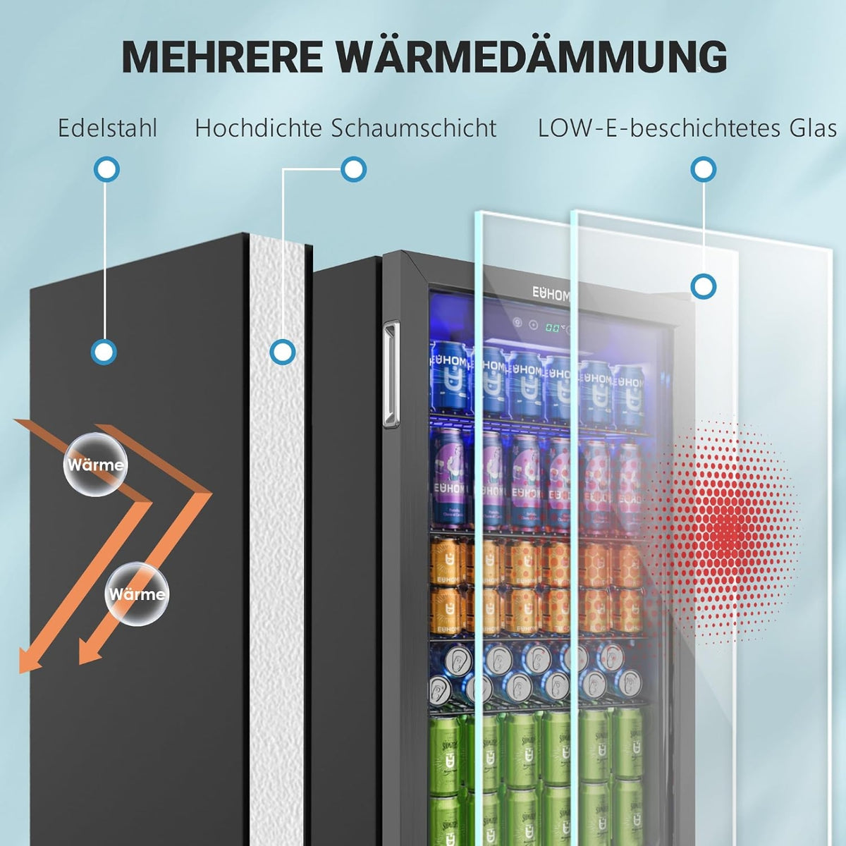 Euhomy Fizz 110 90L Getränkekühlschrank