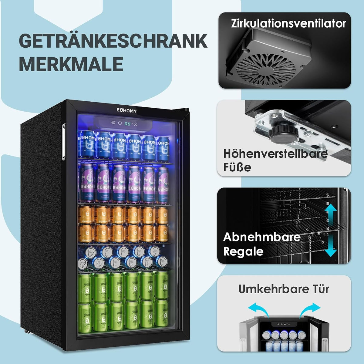 Euhomy Fizz 110 90L Getränkekühlschrank
