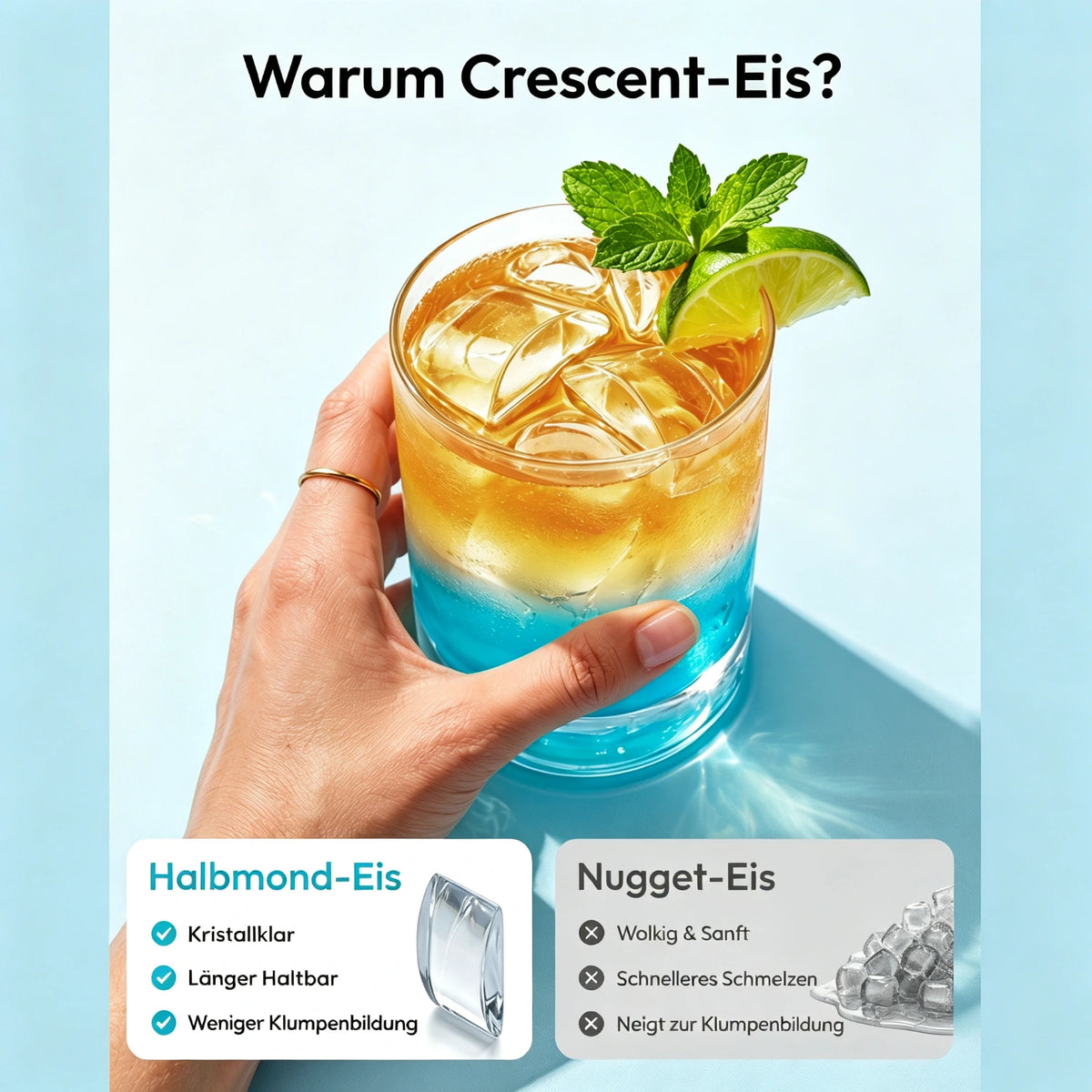 Euhomy Luna Arc Machine à glaçons Croissant Version UE