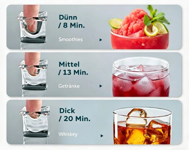 Einstellbare Eisdicke